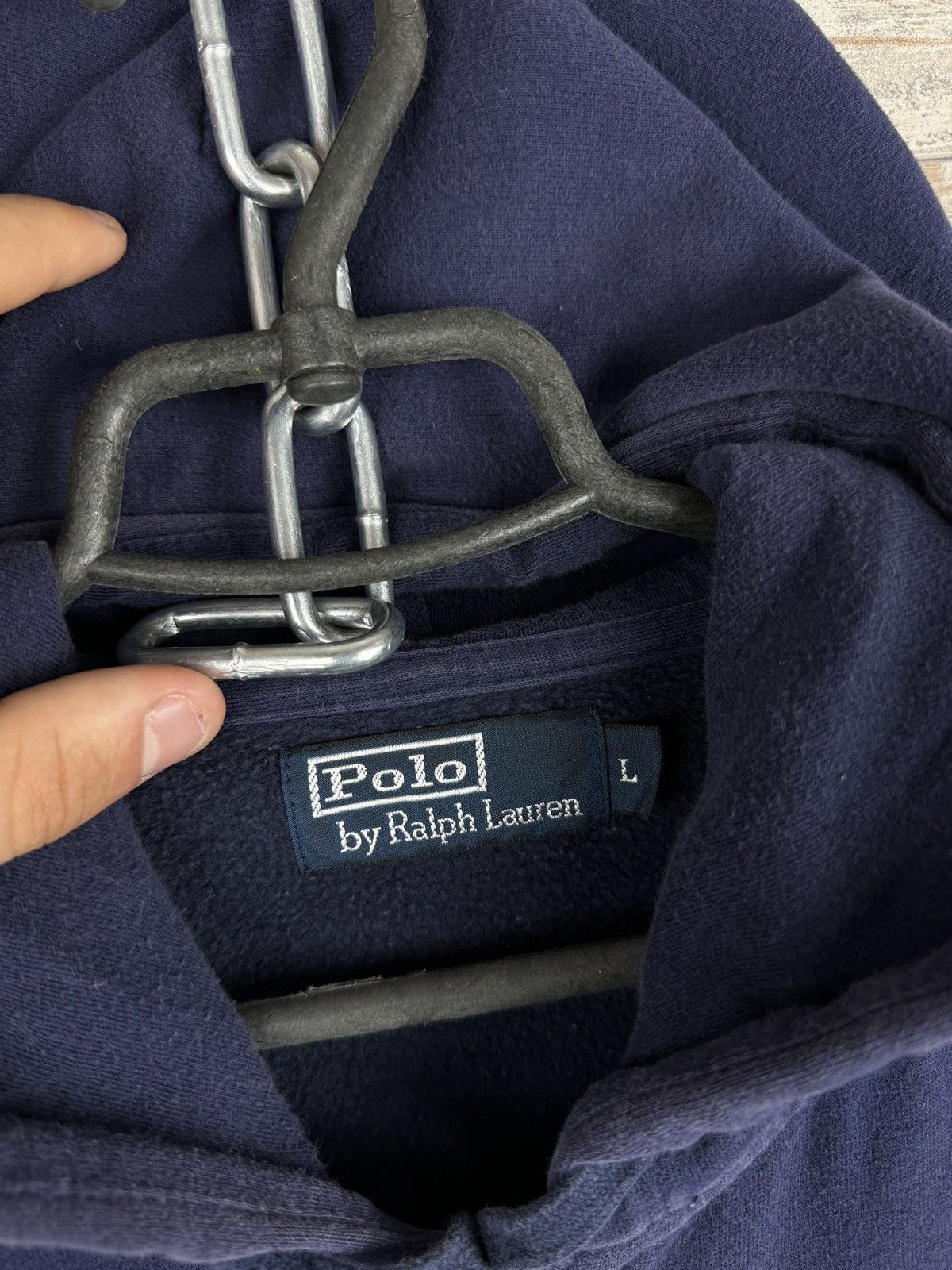 Polo Ralph Lauren × Vintage Mens Vintage Polo Ralph Lauren distressed zip hoodie y2k OG Size US L / EU 52-54 / 3 - 12 Thumbnail