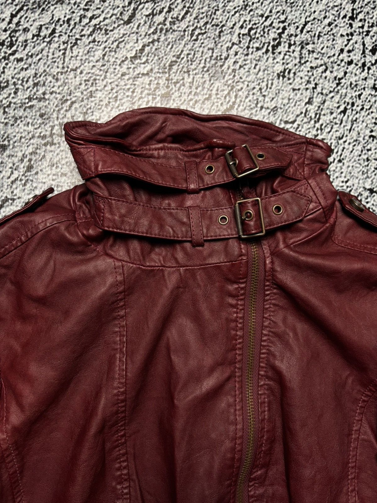 If Six Was Nine × Japanese Brand Asymmetrical 2000s belted leather jacket Rick Owens style Size M / US 6-8 / IT 42-44 - 4 Thumbnail