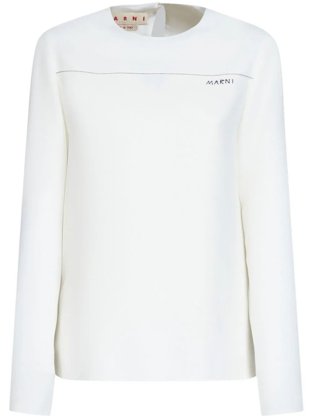 Marni o1w1db10824 Long Sleeve T-Shirt in White Size XL / US 12-14 / IT 48-50 - 1 Thumbnail
