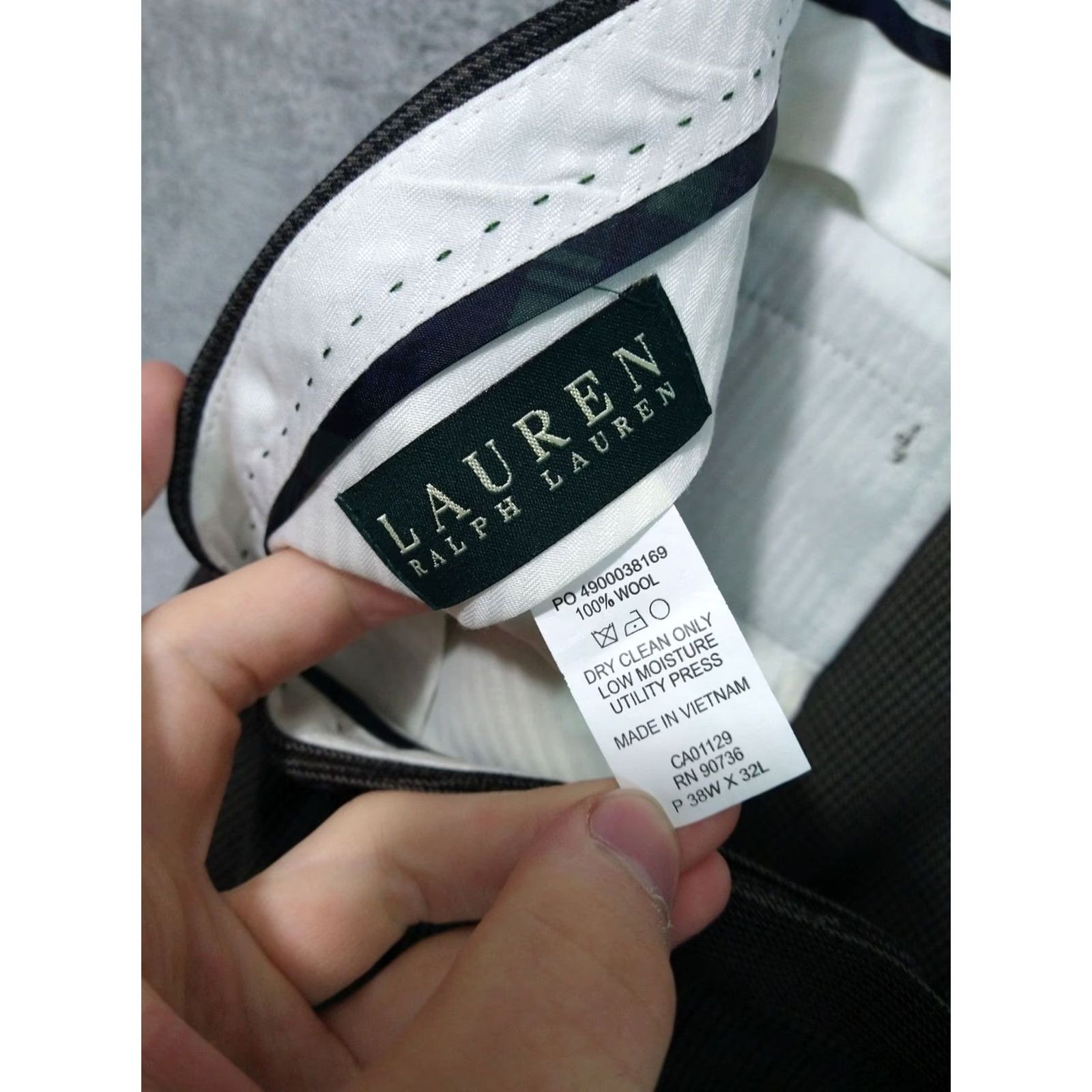 Ralph Lauren Ralph Lauren Dress Pants Mens 38x32 Brown Plaid Wool Straight Leg Pleated Size US 38 / EU 54 - 7 Thumbnail