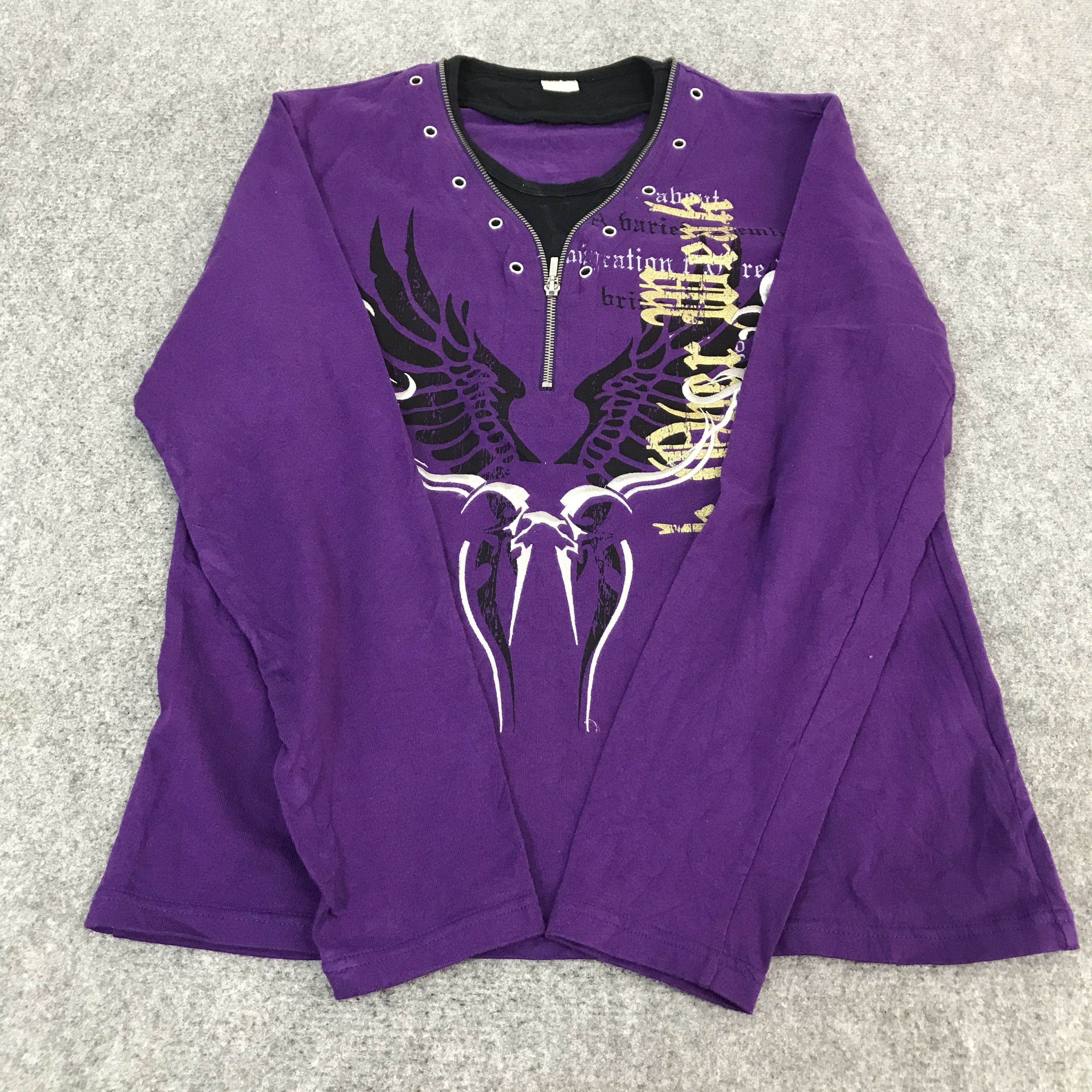 If Six Was Nine LOOK OBER HEAR ZIPPER COLLAR DESIGN JAPAN TSHIRTS Size US L / EU 52-54 / 3 - 8 Thumbnail