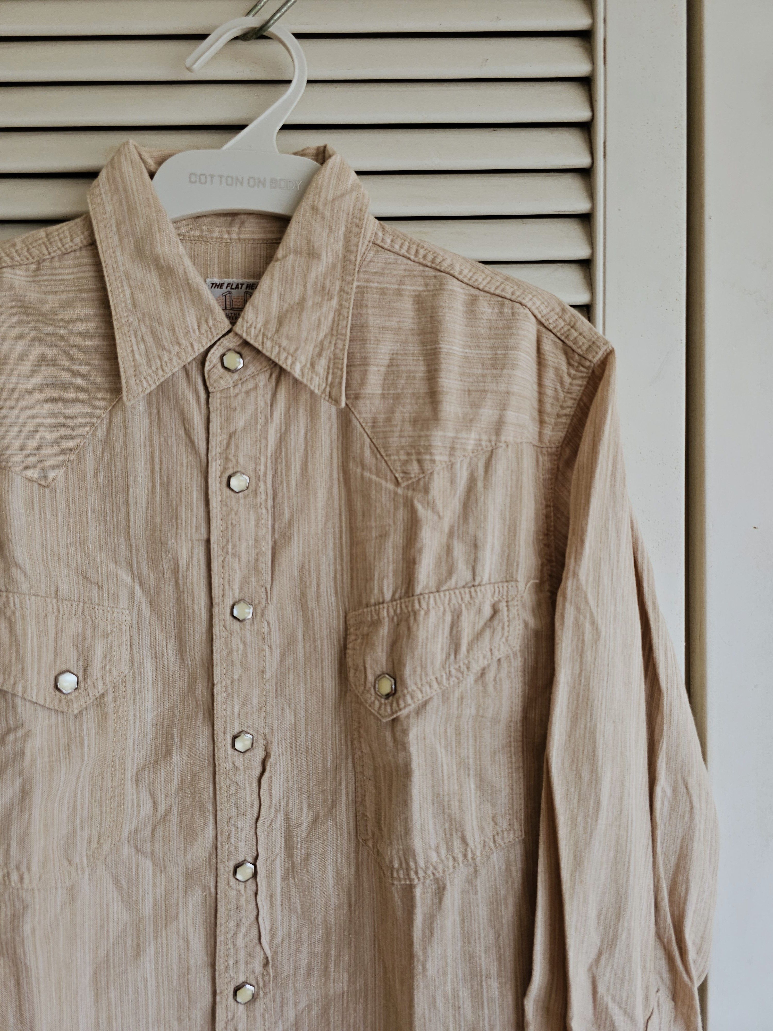 The Flat Head The Flat Head Long Sleeve Pearl Snap Brown Size US S / EU 44-46 / 1 - 2 Thumbnail