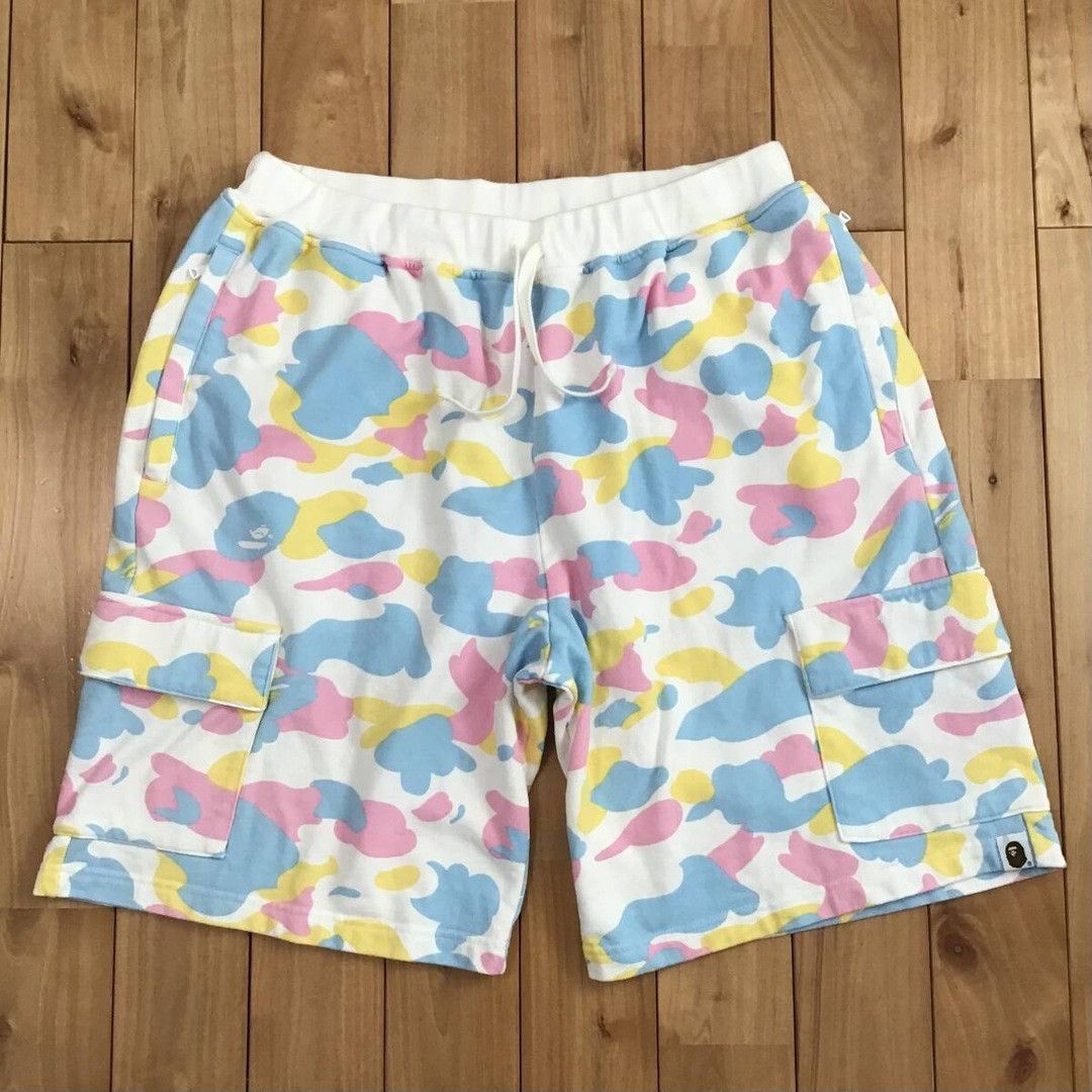 Bape × Nigo BAPE Multi camo sweat cargo shorts cotton candy camo ★size M Size US 32 / EU 48 - 1 Thumbnail