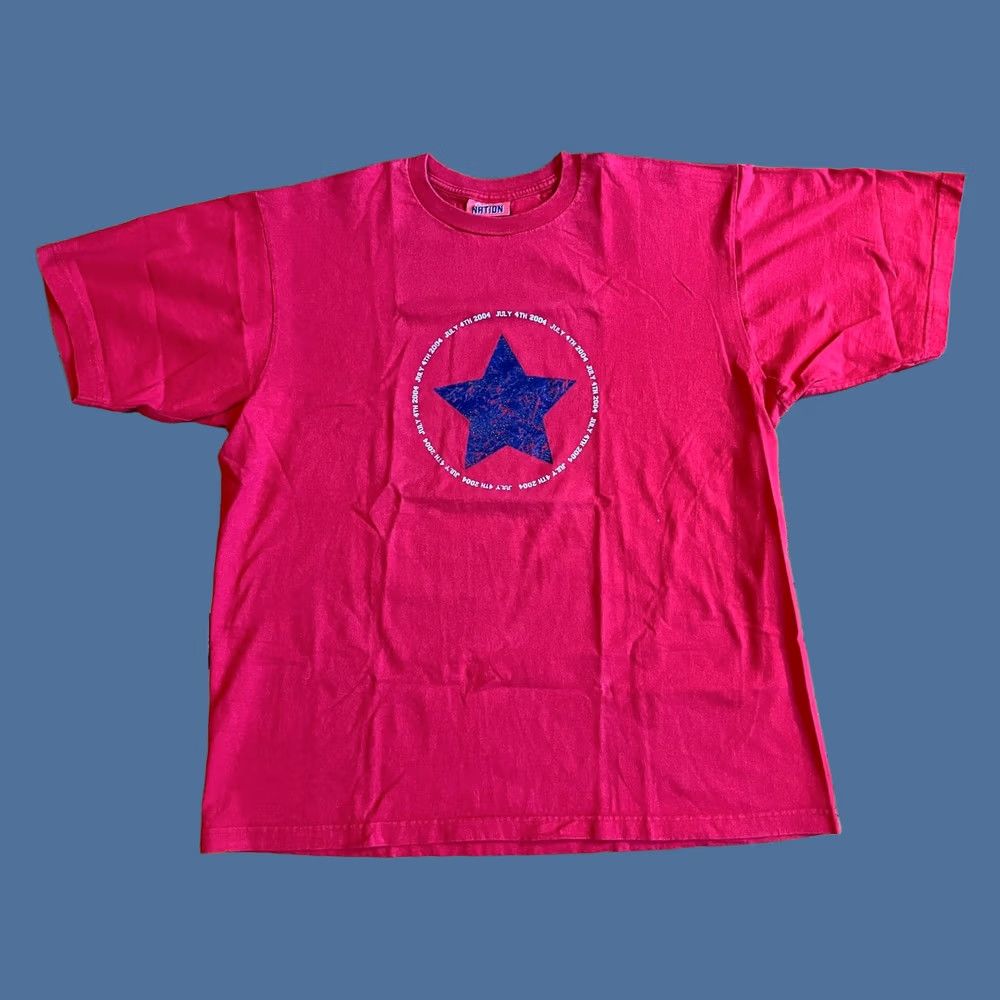 Vintage VINTAGE Celebration Nation Shirt Men XL Red Graphic Print USA 2004 July 4th Classic Retro Size US XL / EU 56 / 4 - 1 Thumbnail
