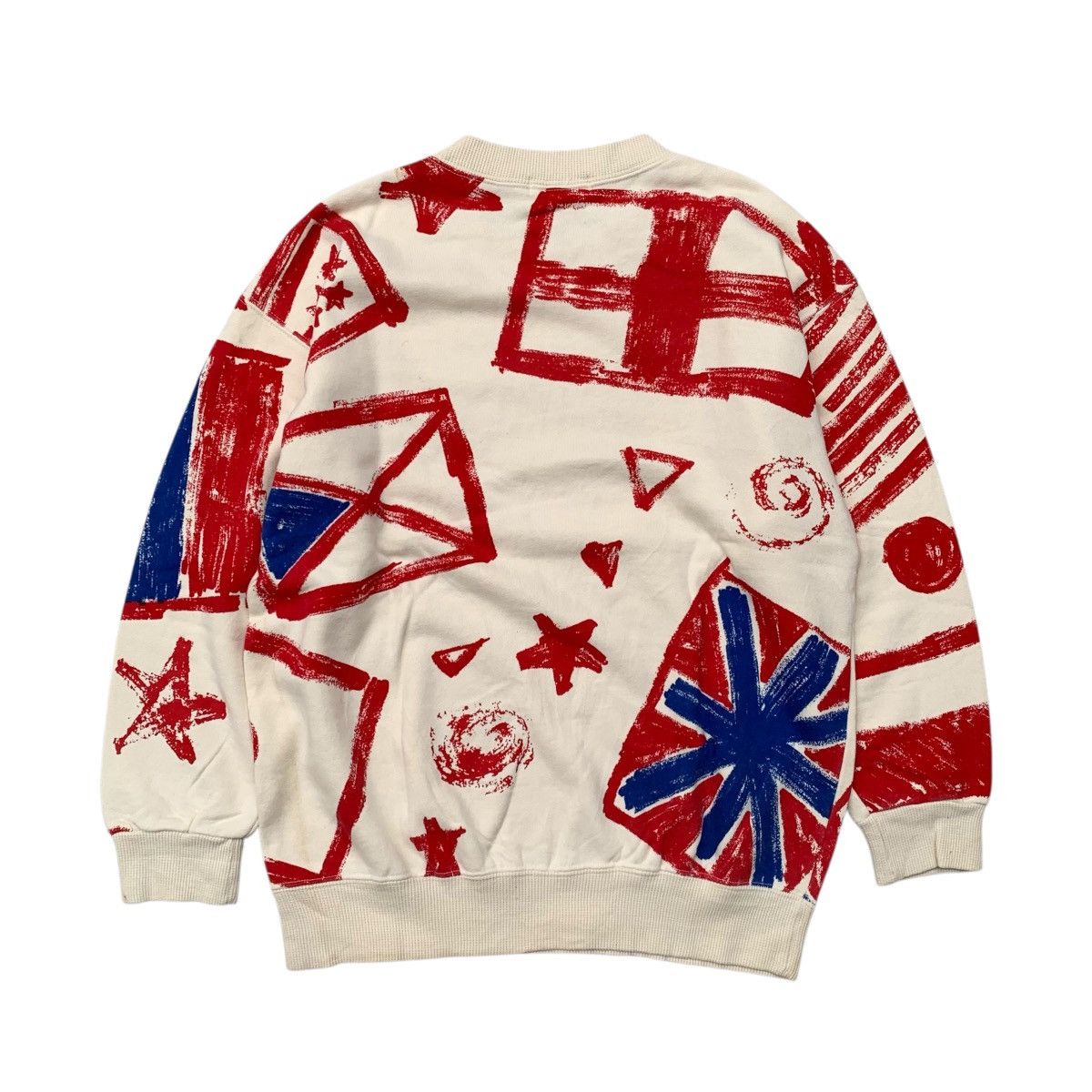 Issey Miyake × Vintage 90’s Issey Miyake Paint Design Sweatshirt Size US M / EU 48-50 / 2 - 8 Thumbnail