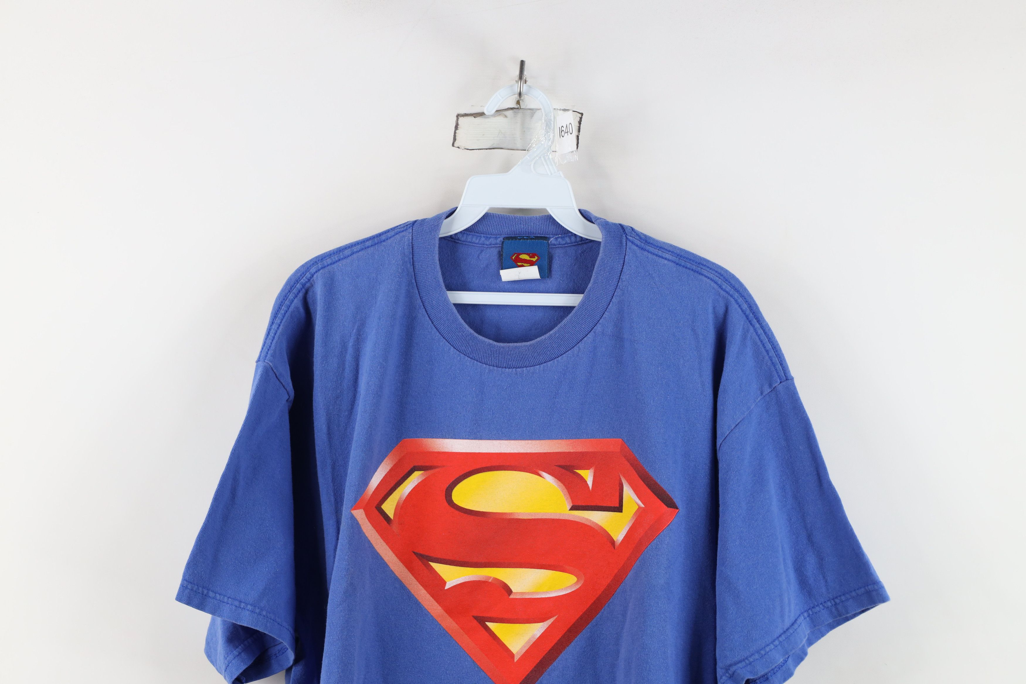 DC Comics Vintage Y2K DC Comics Superman Crest Short Sleeve T-Shirt Size US XL / EU 56 / 4 - 2 Thumbnail