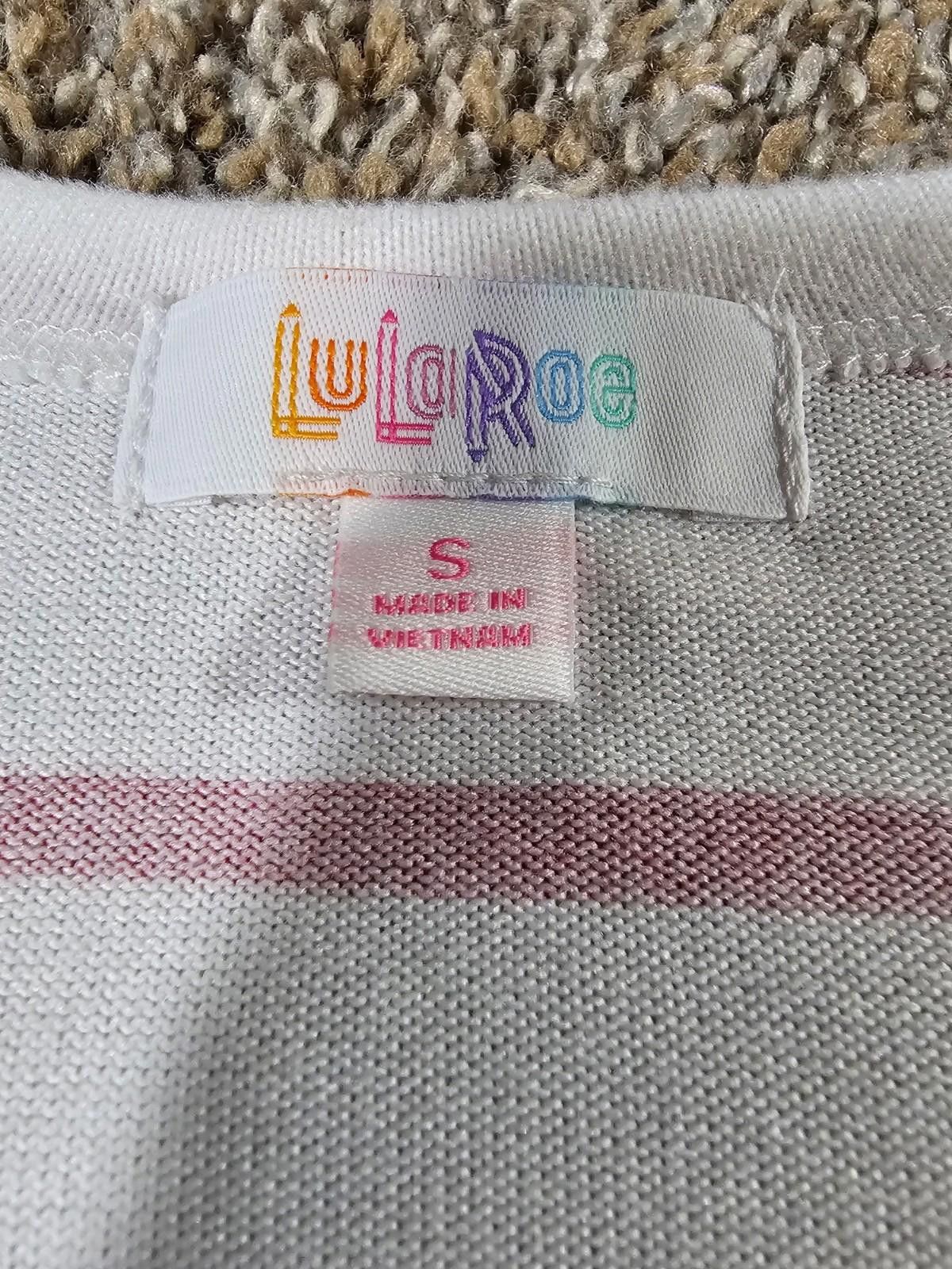 Other Lularoe Women S Open Front Cardigan Sweater White Pink Heart Size S / US 4 / IT 40 - 3 Thumbnail
