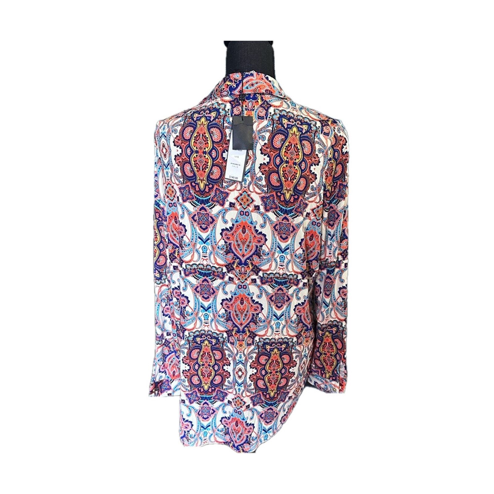 Bcbgmaxazria BCBG Maxazria Bright Paisley Blouse Size L / US 10 / IT 46 - 6 Thumbnail