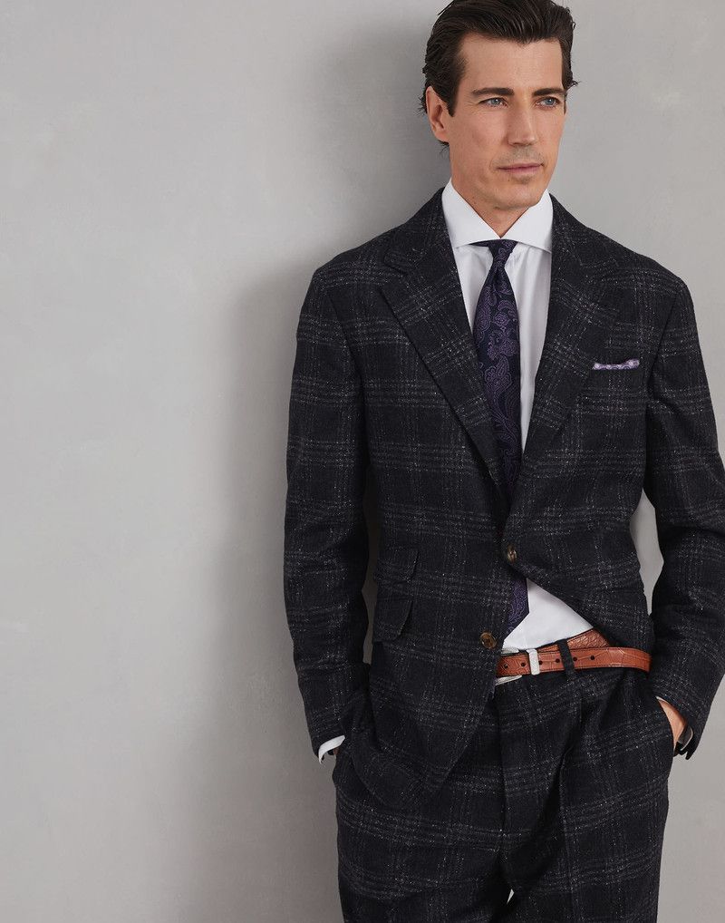 Brunello Cucinelli o1w1db10226 Suit Type Jacket in Charcoal/Black Size US L / EU 52-54 / 3 - 1 Thumbnail