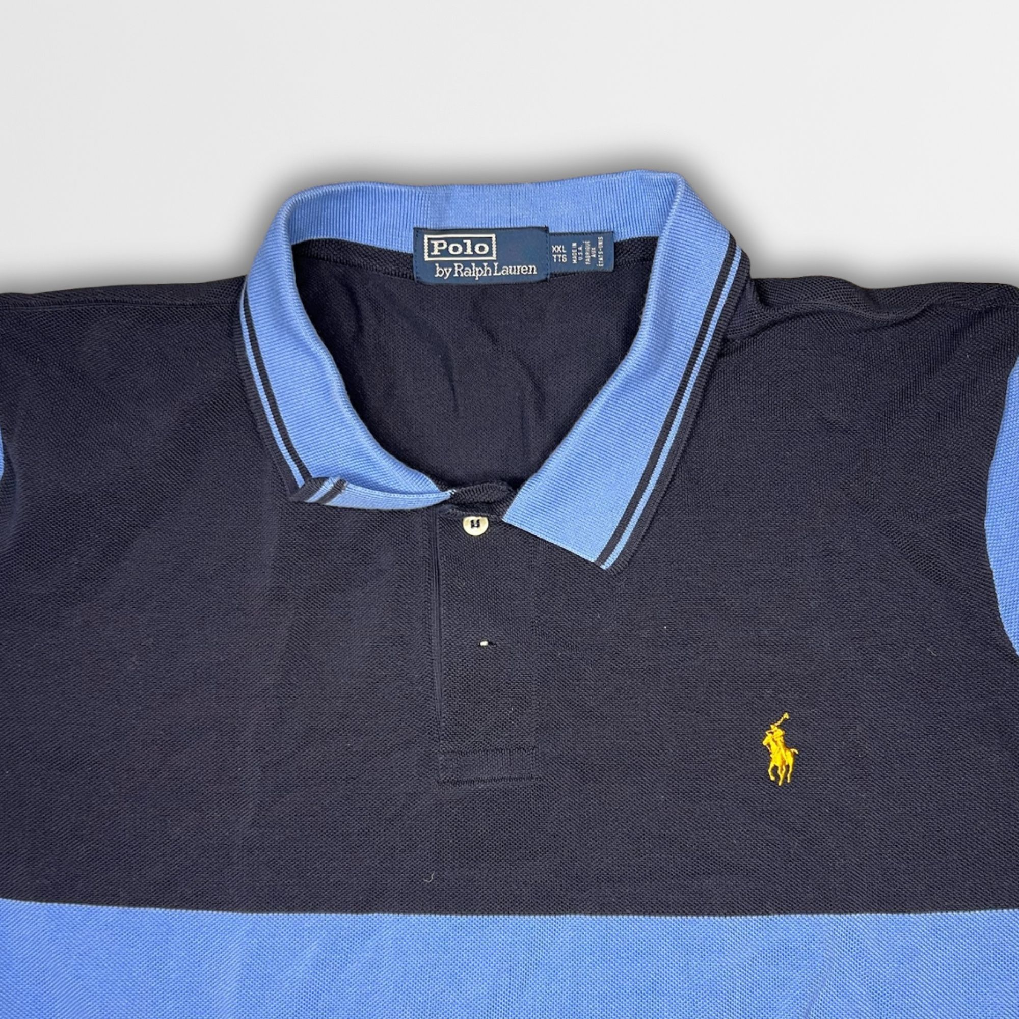 Ralph Lauren Ralph Lauren Mens XXL Navy & Blue Striped Polo Shirt Size US XXL / EU 58 / 5 - 4 Thumbnail