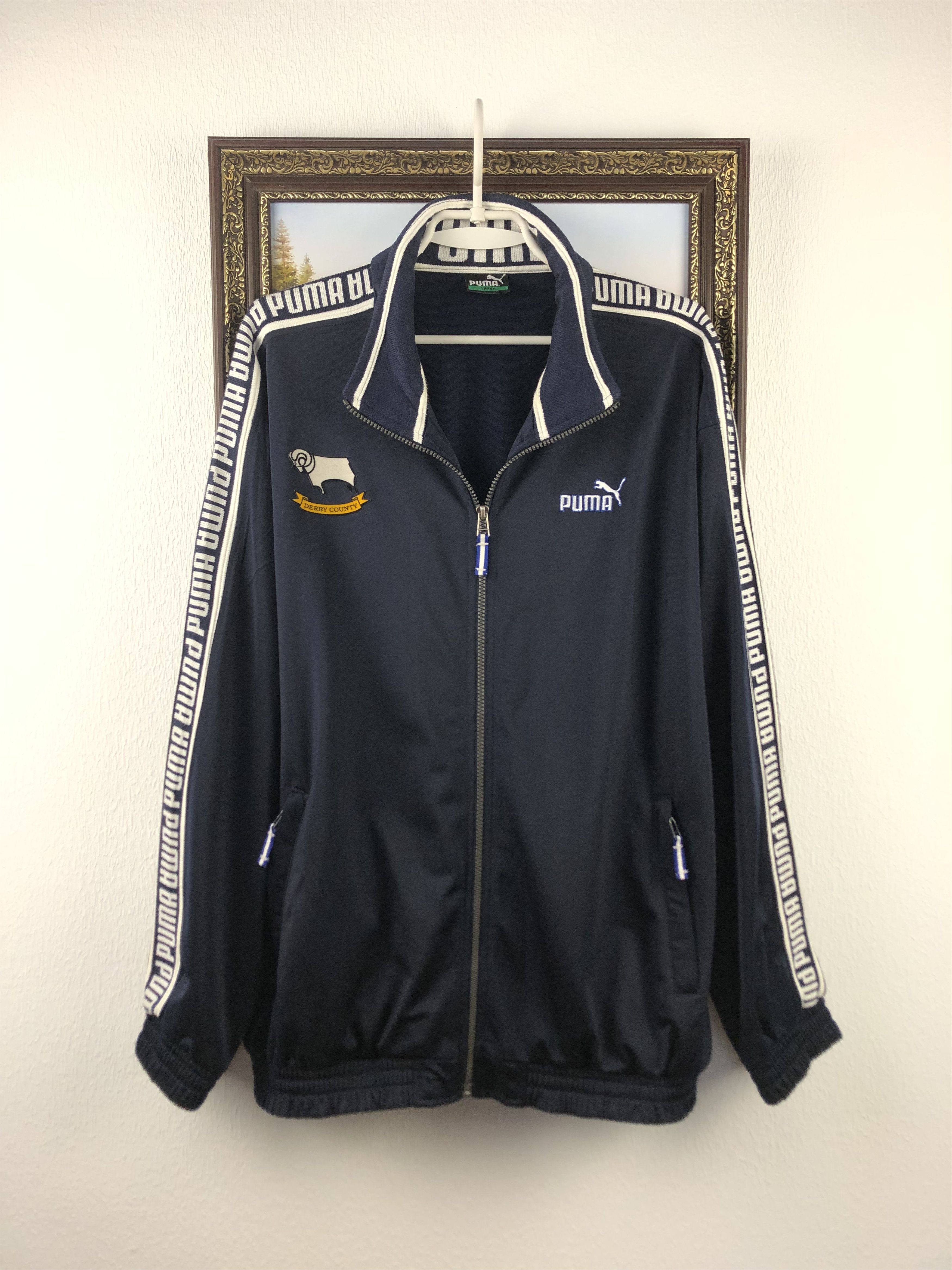Vintage 90's Puma Derby County Football Jacket Soccer Track