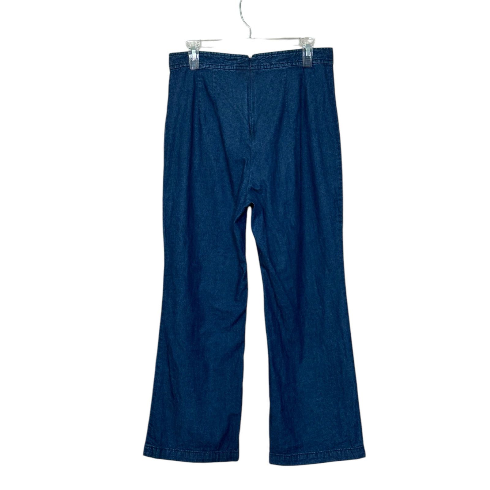 Free People Free People blue flat front wide legs jeans size 10 Size 32" / US 10 / IT 46 - 2 Thumbnail
