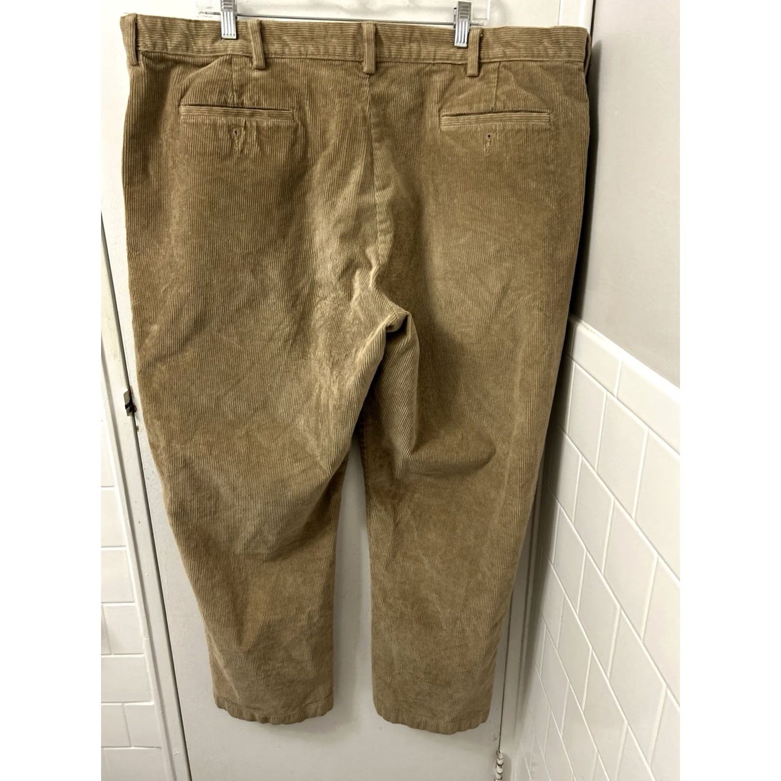 Vintage LL Bean Country Corduroy Pants Mens 44x32 Brown Stretch Comfort Waist 502864 Size US 44 / EU 60 - 6 Thumbnail