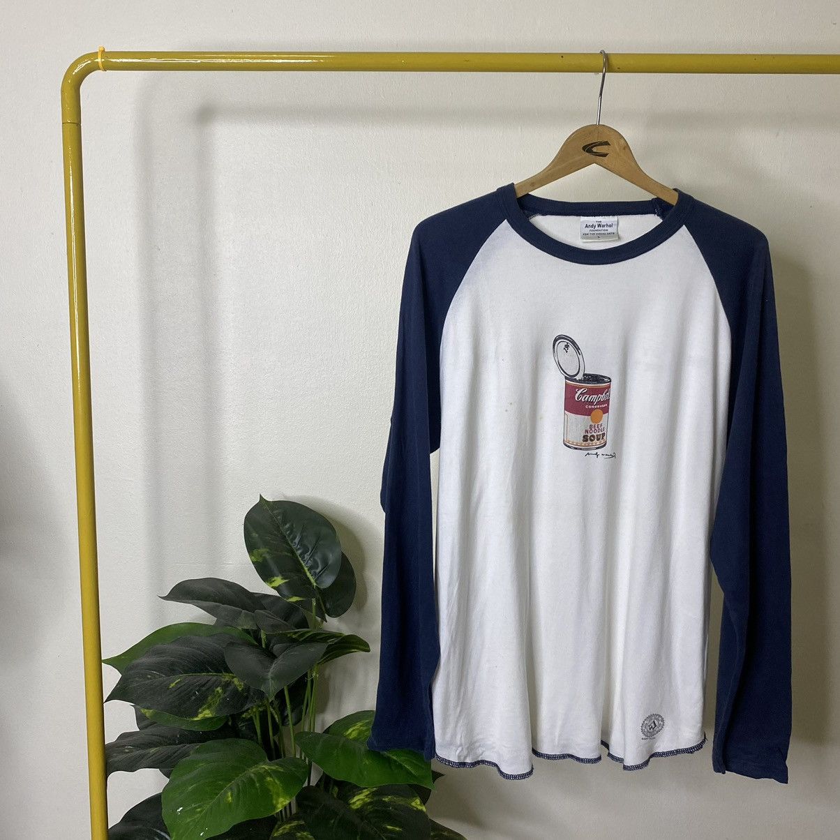 Andy Warhol × Vintage Vintage 1990s Andy Warhol Artwork LS Raglan T Shirt Size US M / EU 48-50 / 2 - 1 Thumbnail