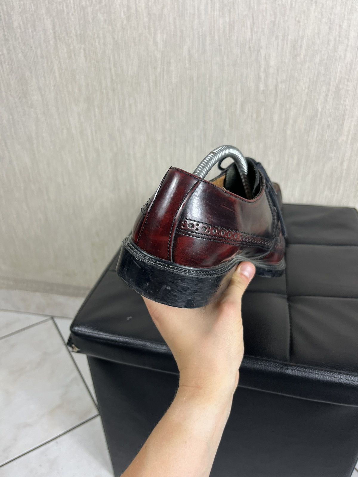 Leather × Vintage Vintage Thomas Stanford leather wine classic loafers shoes Size US 10 / EU 43 - 16 Thumbnail