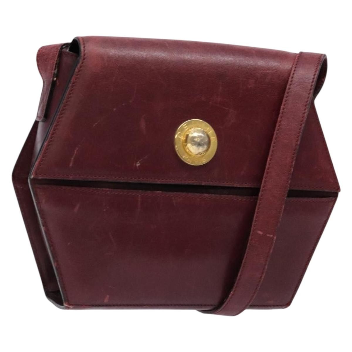 Celine CELINE Shoulder Bag Leather Bordeaux Gold Size ONE SIZE - 1 Thumbnail
