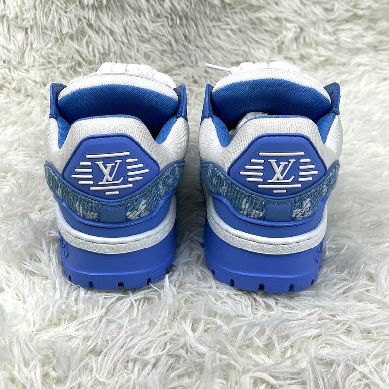 Louis Vuitton Louis Vuitton Trainer Maxi Blue Low-Top Sneakers -2505 Size US 5 / IT 35 - 3 Thumbnail