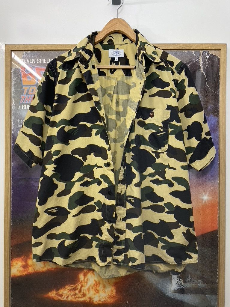 Bape 00s Vintage Bape Cut and Collage Camo Button Up Shirt Size US M / EU 48-50 / 2 - 2 Thumbnail