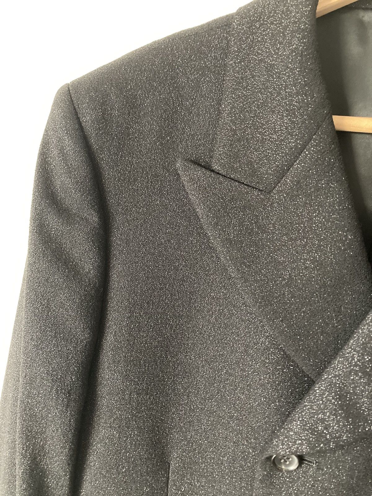 Comme des Garcons Homme Plus Textured Finish Peak Lapels Blazer Size US M / EU 48-50 / 2 - 2 Thumbnail
