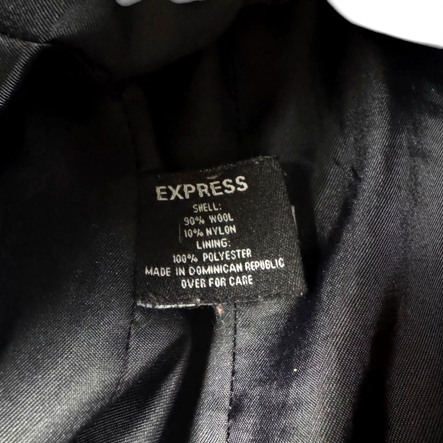 Express Express Women’s Pea Coat Jacket Wool 3/4 Double Breasted Wool Winter Heavy Gray Tweed Regular Long Sleeve Collared Lined Pockets Insulated - Mens? Size S / US 4 / IT 40 - 5 Thumbnail