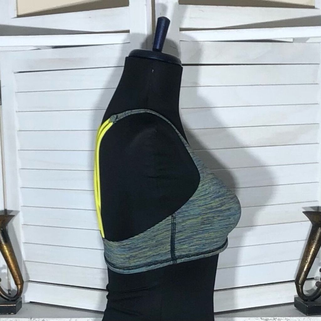 Lululemon Lululemon Bra Sports Padded Strap Back Stretch Blue Yellow S Size ONE SIZE - 5 Thumbnail