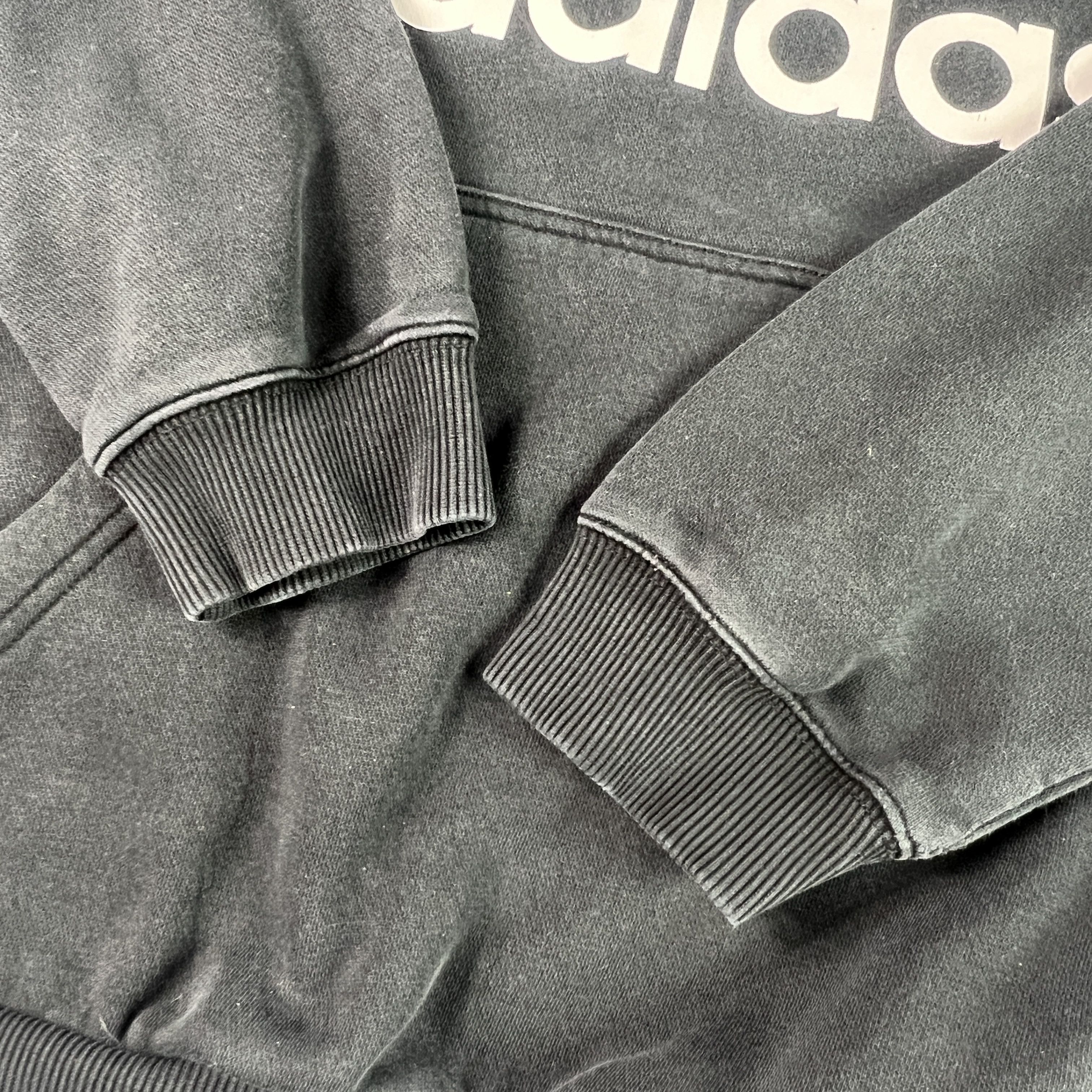 Adidas Adidas Sweatshirt Black & White Faded Trefoil Hoodie Size US XL / EU 56 / 4 - 4 Thumbnail