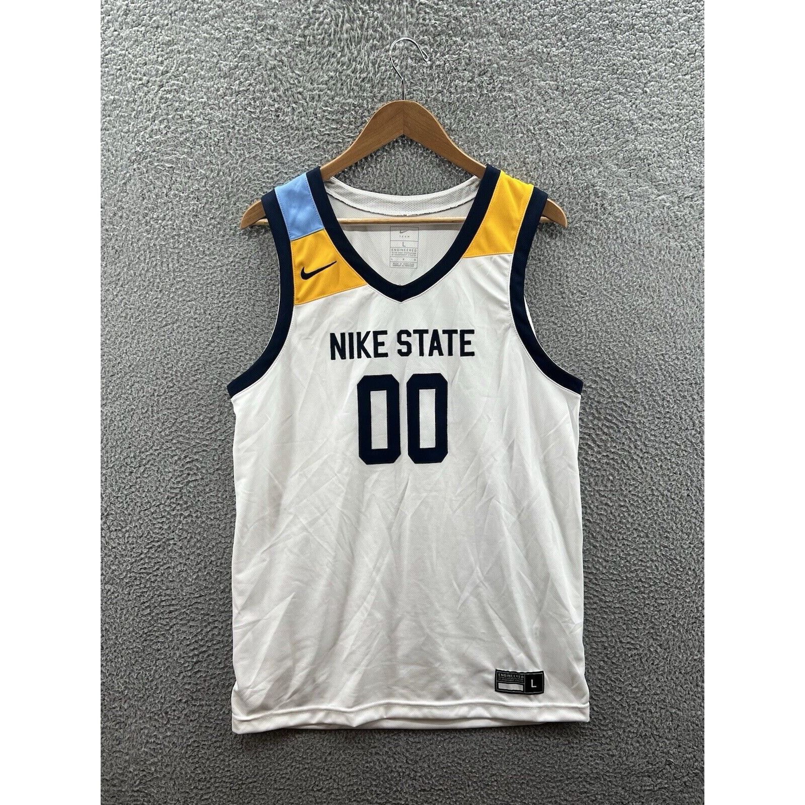 Nike Nike State Elite Bounce Basketball Jersey White Blue DN5278 Size US L / EU 52-54 / 3 - 1 Thumbnail