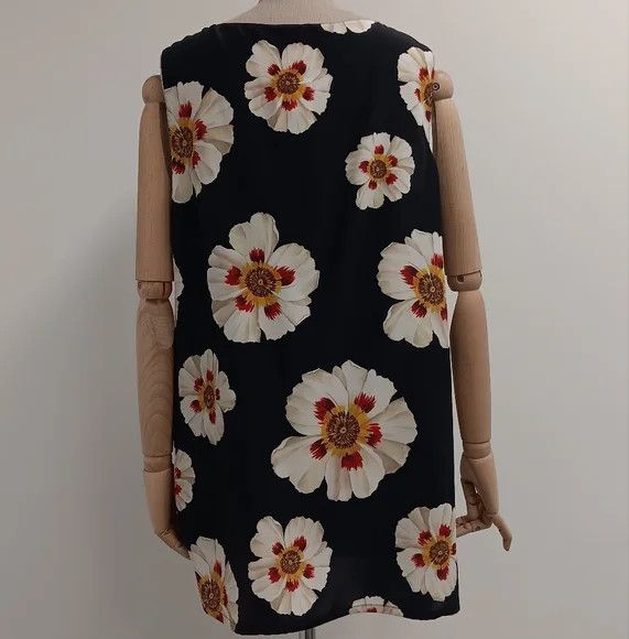 Lafayette 148 LAFAYETTE 148 Sleeveless Adela Silk Flower Blouse - Large Size L / US 10 / IT 46 - 5 Thumbnail