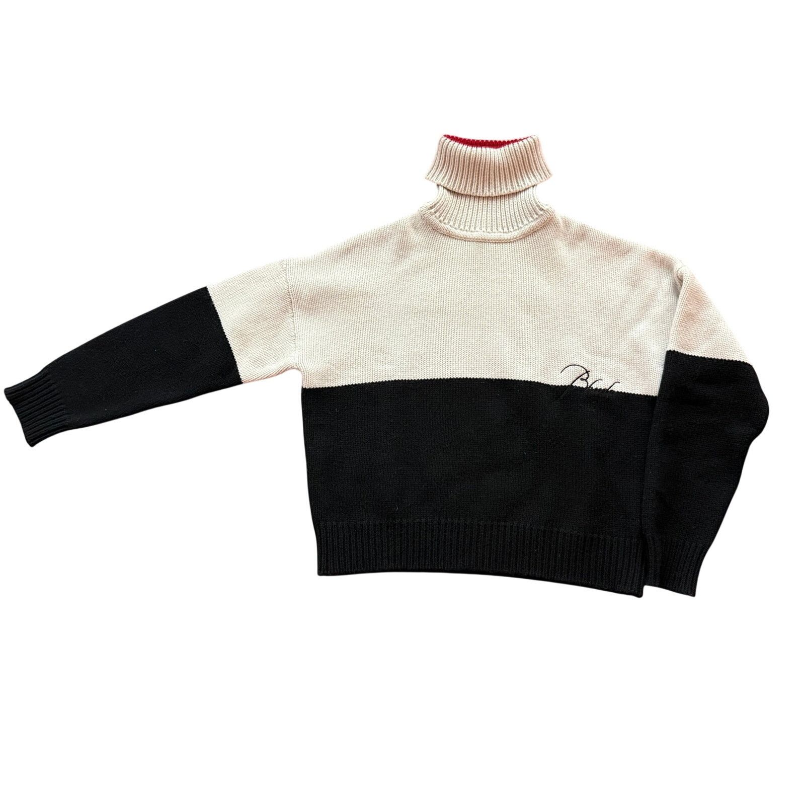 Rhude Rhude Black & Off-White Wool Colorblock Turtleneck Size US M / EU 48-50 / 2 - 4 Thumbnail