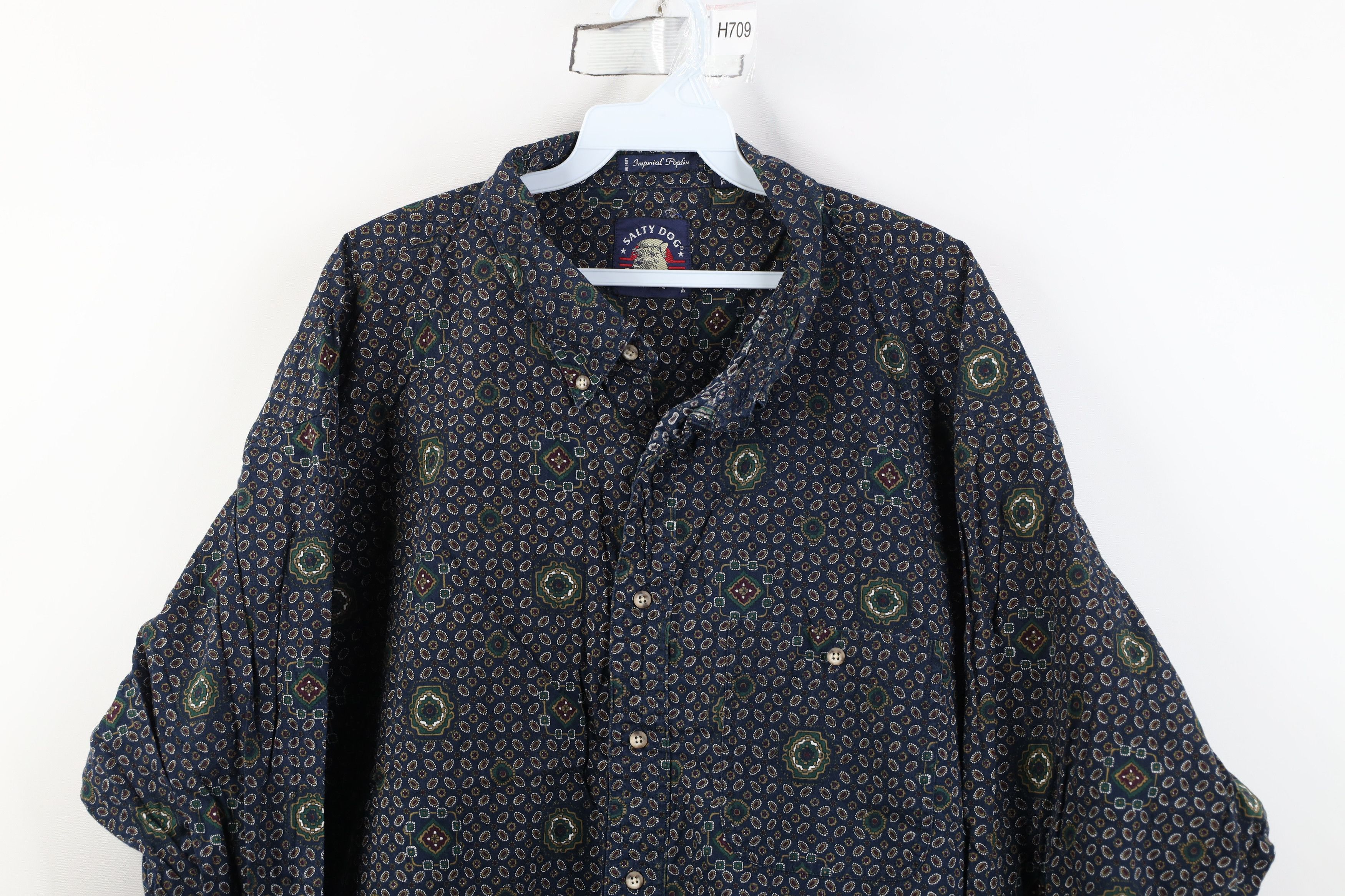 Vintage Vintage 90s Streetwear Paisley Poplin Button Down Shirt Size US XXL / EU 58 / 5 - 2 Thumbnail