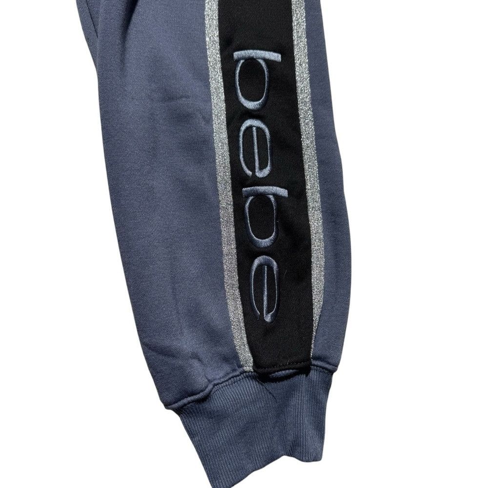 Bebe NWT New Bebe Sport Logo Glitter Stripe Blue Smoke Jogger Si Size 40" / US 18 - 4 Thumbnail