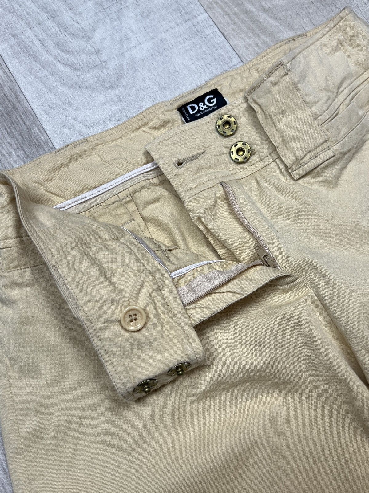 Dolce & Gabbana Dolce & Gabbana Cotton High Waisted Pants (Y0239) Size 26" / US 2 / IT 38 - 4 Thumbnail