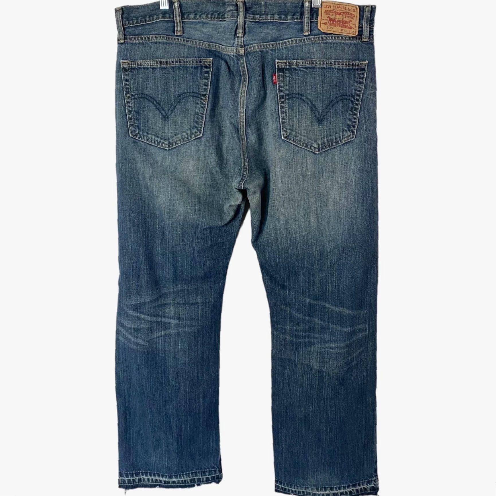 Levi's VINTAGE Levi's 505 Straight Jeans Mens 40X30 Denim Blue Cotton 5-Pocket Style Straight Mens Size US 40 / EU 56 - 3 Thumbnail