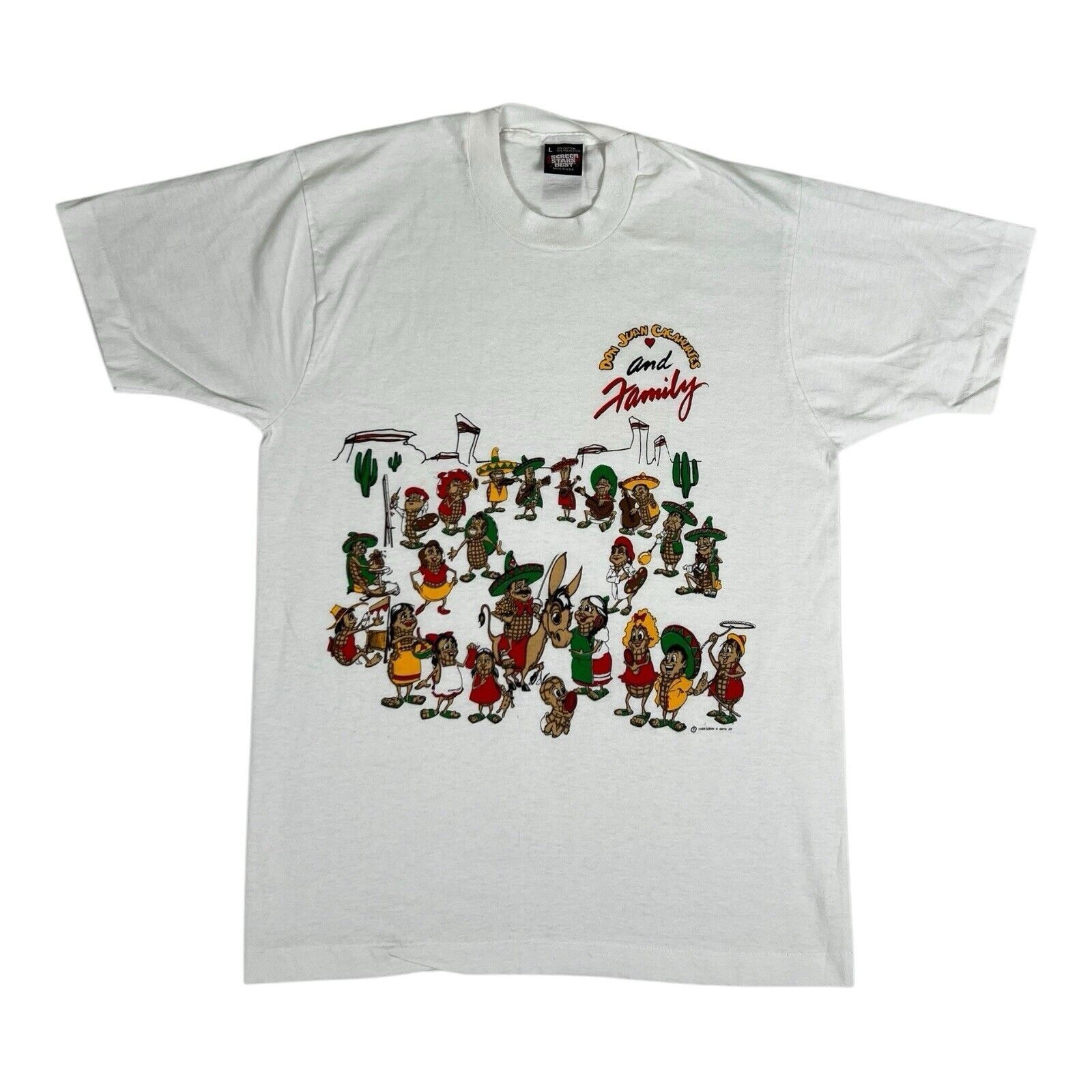 Vintage Vintage Don Juan Cacahuates T-Shirt Mexico Mexican Funny Hum Size US L / EU 52-54 / 3 - 1 Thumbnail