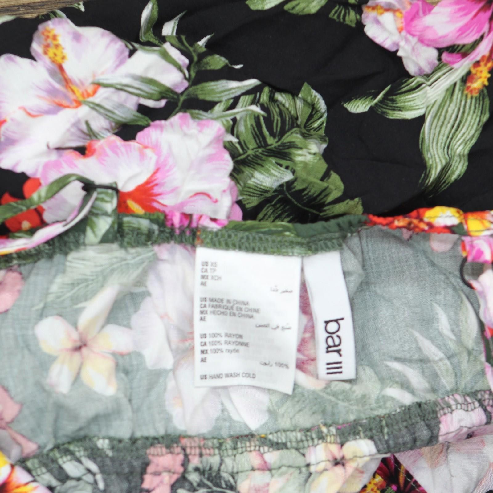 Bar III Nwt Bar Iii Tiered Cover Up Dress Mbth25834 Black Multi Xs Size ONE SIZE - 4 Thumbnail