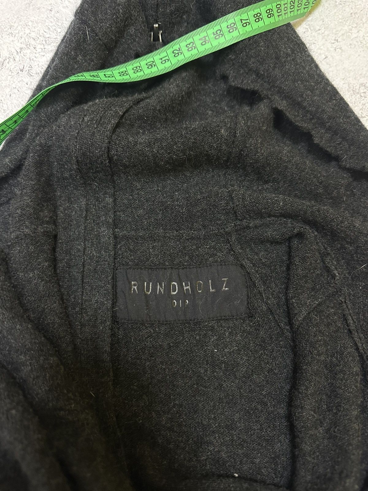 Japanese Brand × Rundholz Rundholz DIP Black Label Avant Garde Zip Hooded Wool Jacket Size S / US 4 / IT 40 - 19 Thumbnail