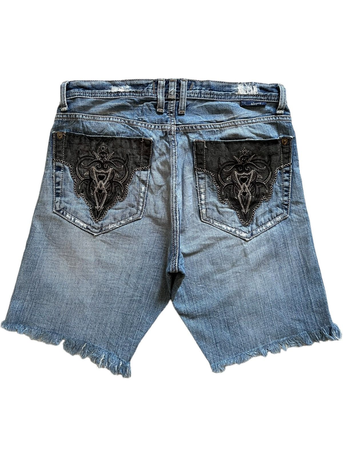 Japanese Brand Vintage Japanese Brand Loose Embellished Jean Shorts Jorts Size US 31 - 2 Thumbnail