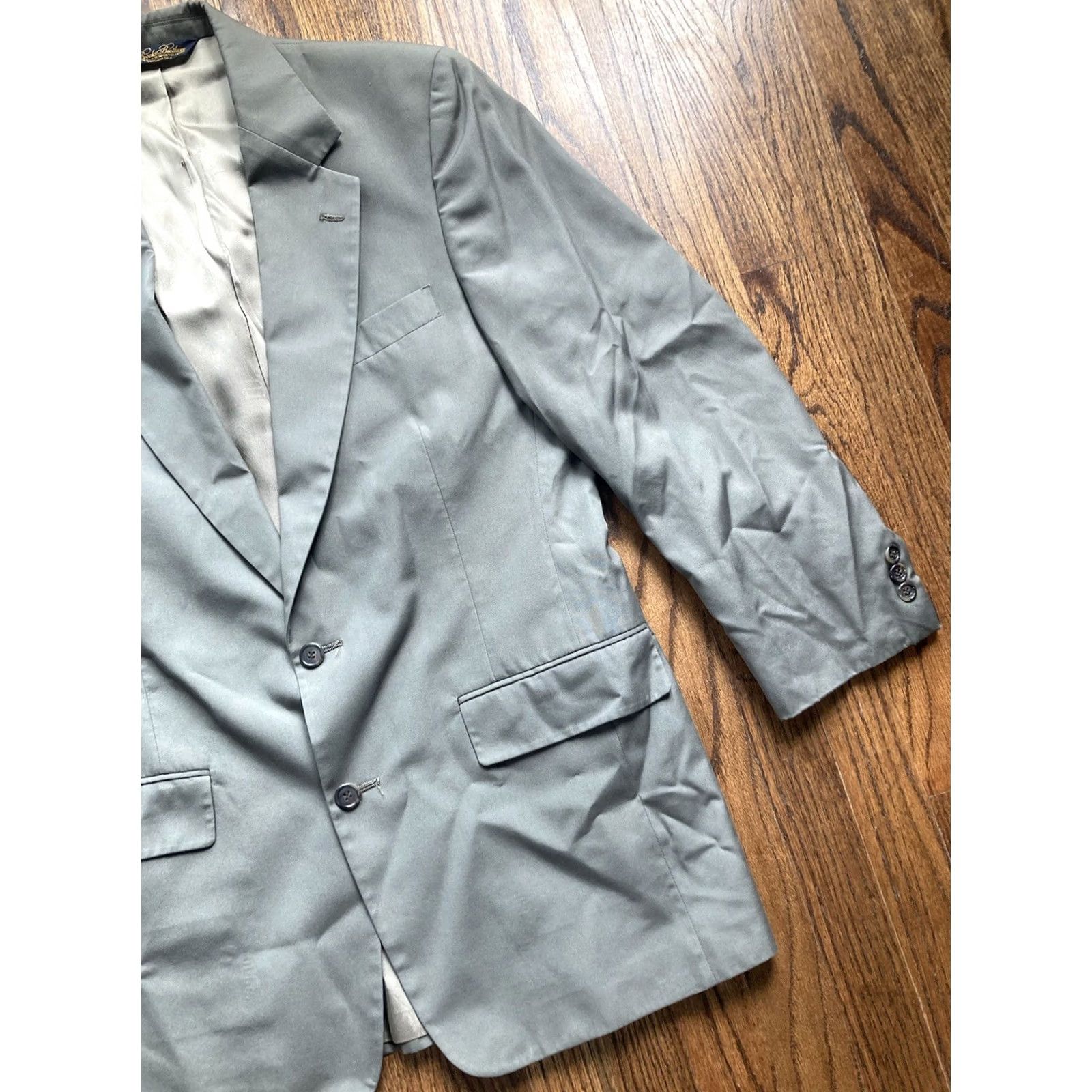 Brooks Brothers VINTAGE Brooks Brothers Sport Coat Jacket Green Notch Lapel 2-Button 40 Long Mens Regular Size US XXS / EU 40 - 3 Thumbnail