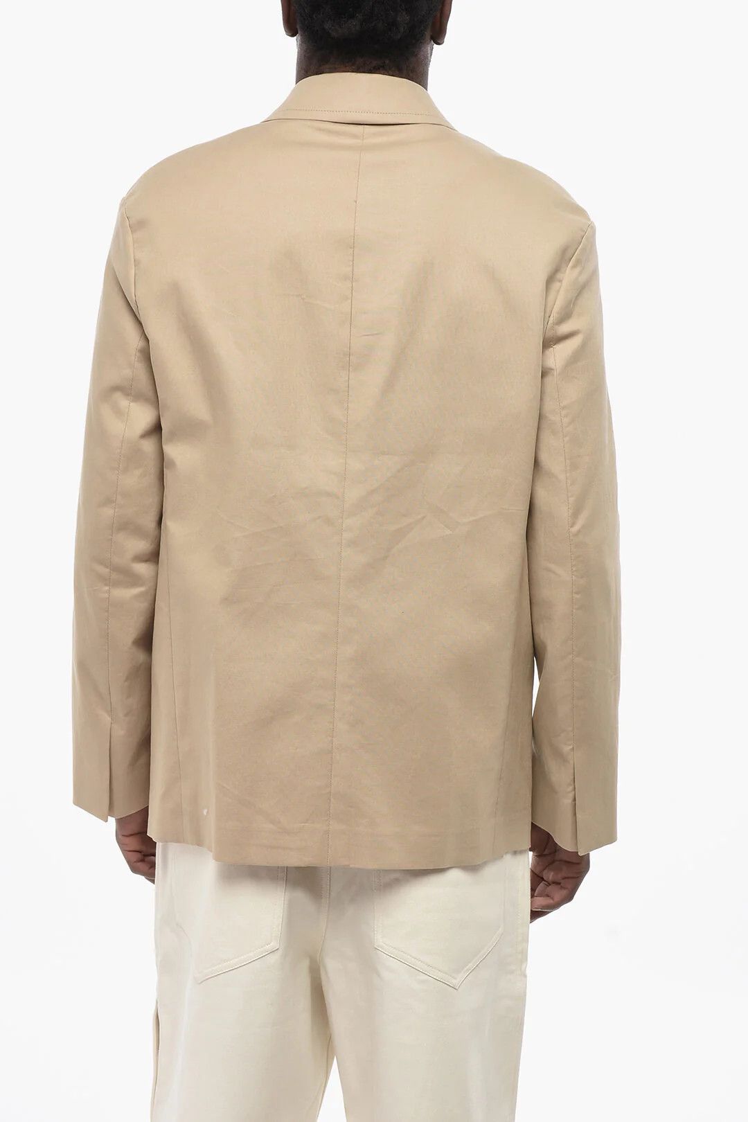 Lanvin og1mm0426 Unlined Cotton Blazer in Beige Size US M / EU 48-50 / 2 - 2 Thumbnail