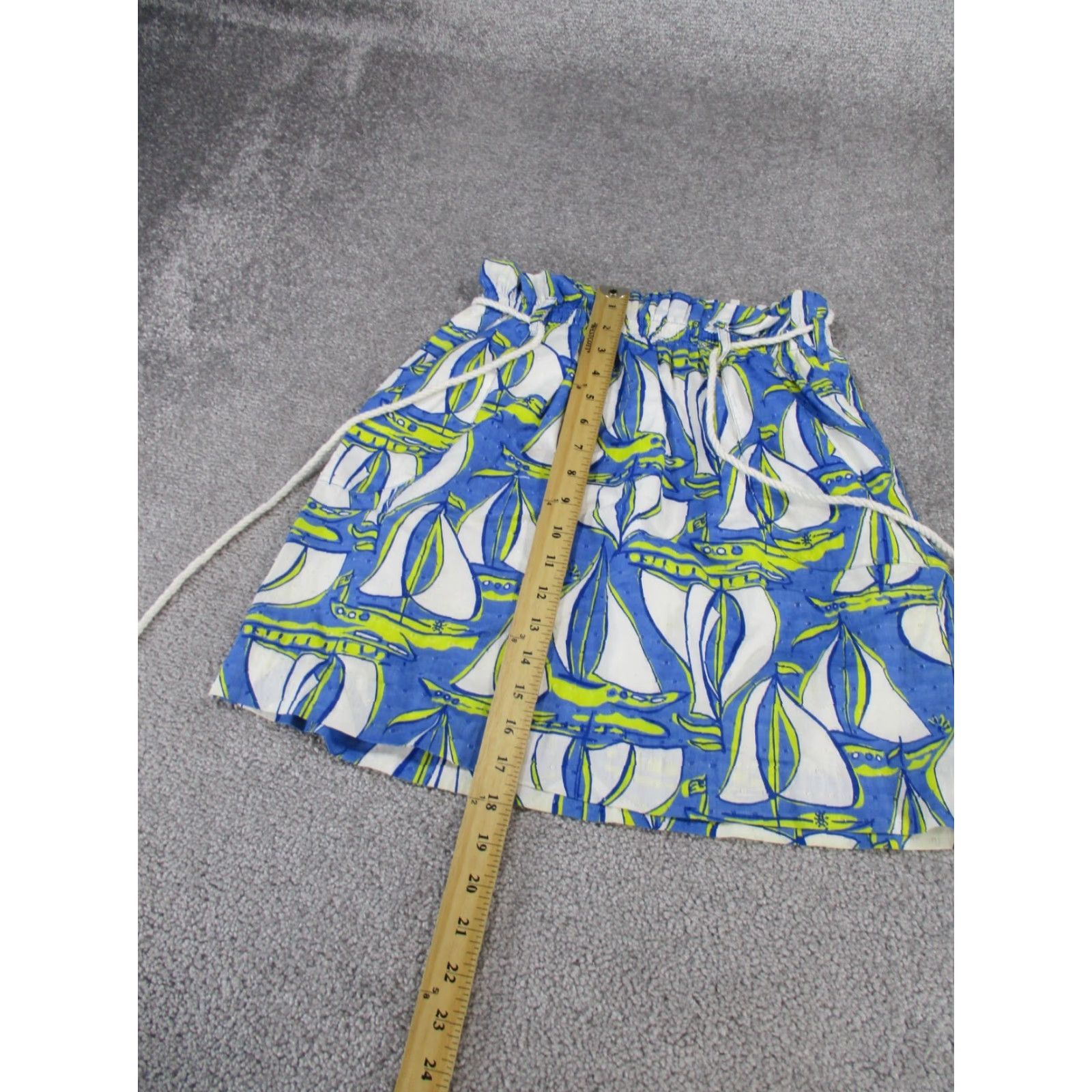 Lilly Pulitzer Lilly Pulitzer Skirt Womens XS Blue White Sailboats A-Line Cotton Polyester Short 90s? Size 26" / US 2 / IT 38 - 3 Thumbnail