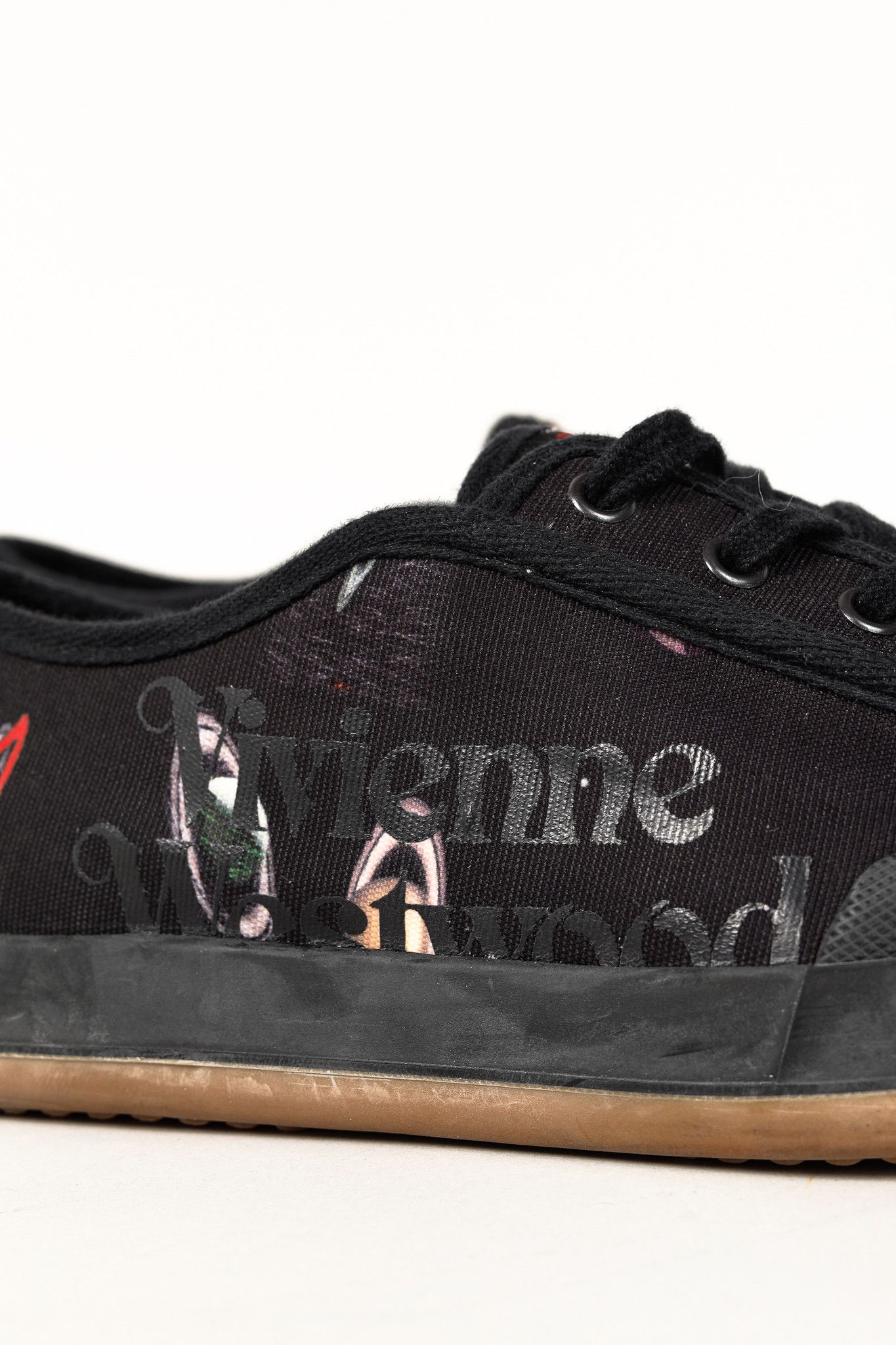Vivienne Westwood Vivienne Westwood Black Canvas Jupiter Animal Toe Trainers Size US 8.5 / EU 41-42 - 9 Thumbnail