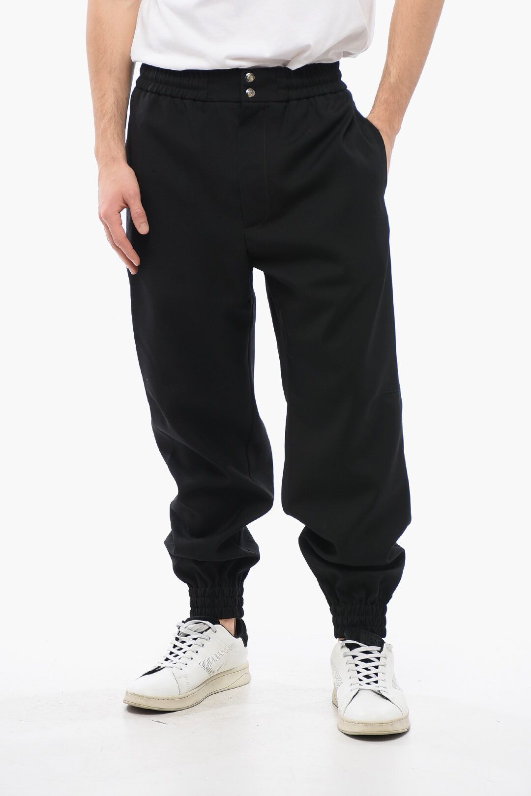 og1mm0925 Wool Cuffed Pant in Black