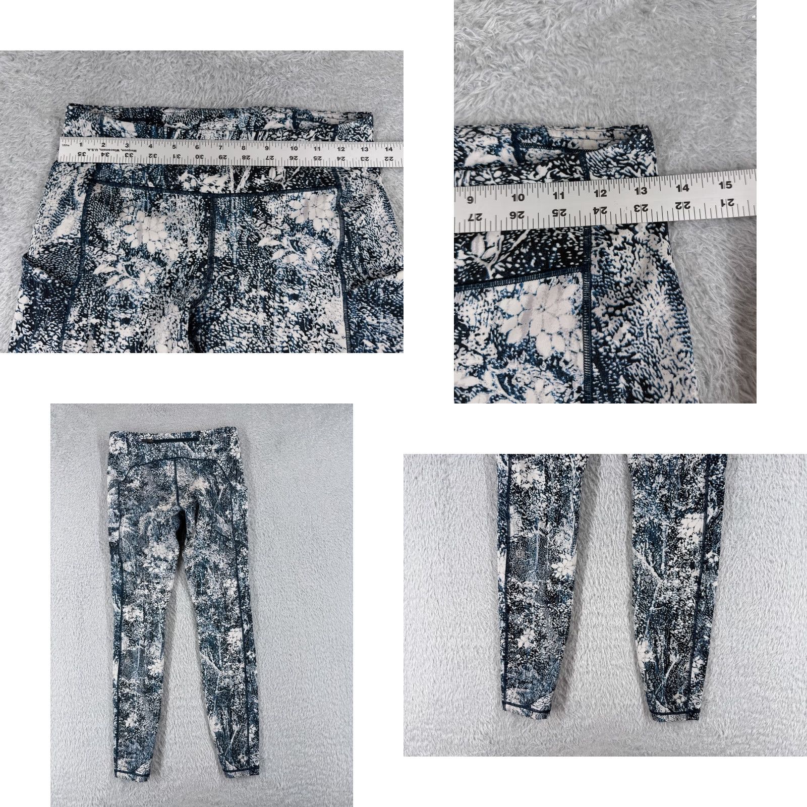 Lululemon Lululemon Women's Speed Up Tight Pants Full On Luxtreme 6 Blue White Floral 28" Yoga Activewear Size 28" / US 6 / IT 42 - 8 Thumbnail