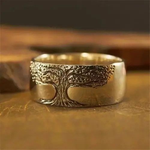 Japanese Brand Charm Stainless Steel Tree of Life Signet Ring Size ONE SIZE - 2 Thumbnail