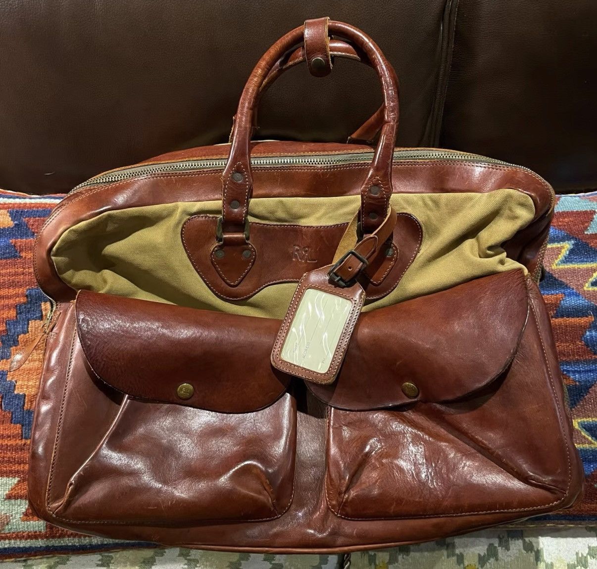 RRL Ralph Lauren RRL Ralph Lauren Double RL Italian Made Travel Bag K22 Size ONE SIZE - 1 Thumbnail