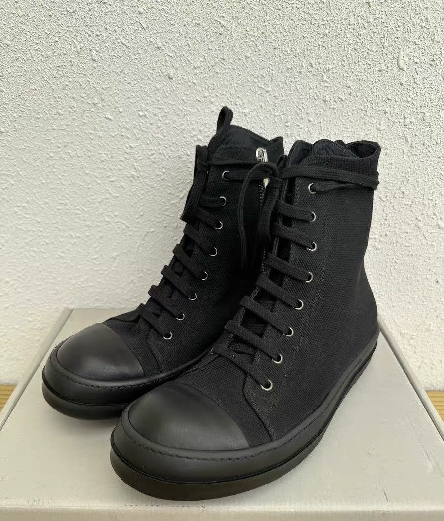 Rick Owens Rick Owens DRKSHDW Dark Shadow All Black Canvas Size US 8 / EU 41 - 2 Thumbnail