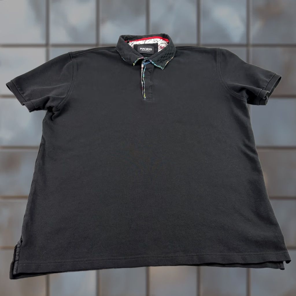 Maceoo Maceoo Polo Shirt Mens 2XL Black Slim Fit Contrast Collar Short Sleeve Shirt Polo Black 2XL Mens Size US XXL / EU 58 / 5 - 1 Thumbnail
