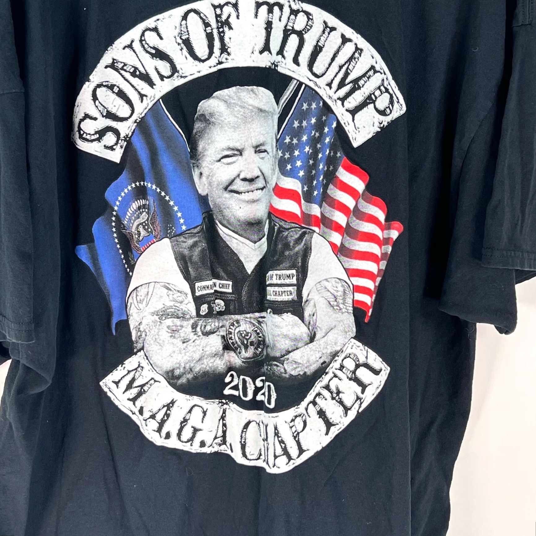 Gildan Gildan Mens T-Shirt 3XL Black Son Of Trump 2020 M.A.G.A. Chapter Graphic Short Sleeve Crew Neck USA Shirt Size US XXL / EU 58 / 5 - 3 Thumbnail
