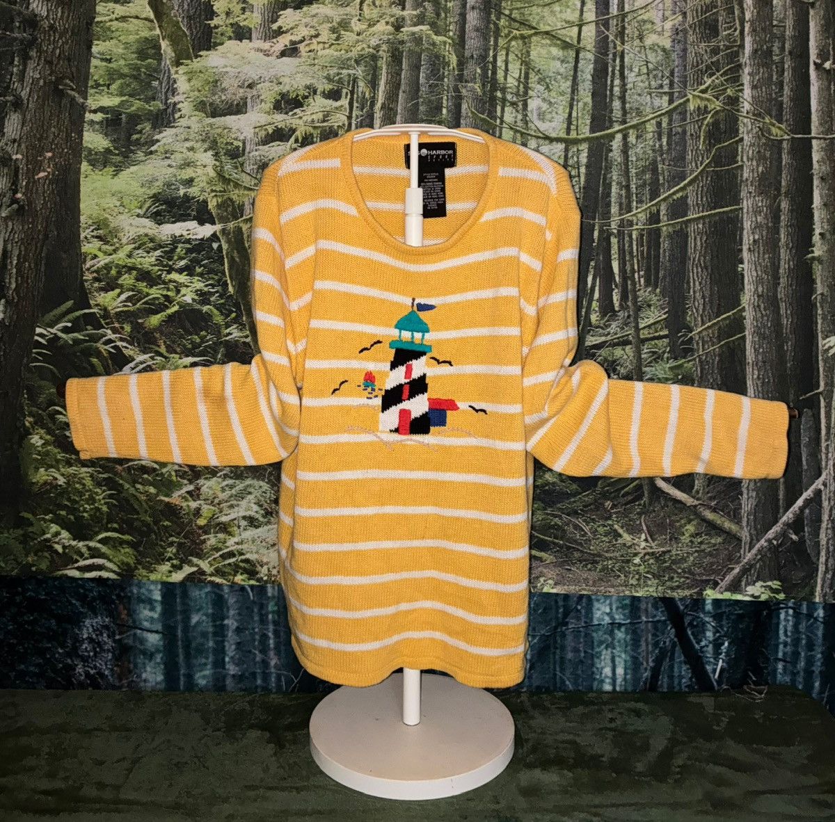 Other Vintage Sag Harbor Sport Petite Lighthouse Sweater Size M / US 6-8 / IT 42-44 - 1 Thumbnail