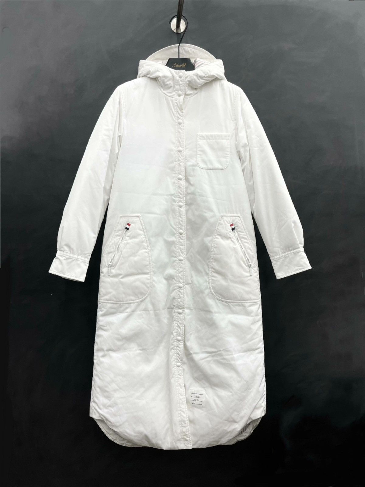 Thom Browne TB puffer long down jacket Size US XXS / EU 40 - 1 Thumbnail